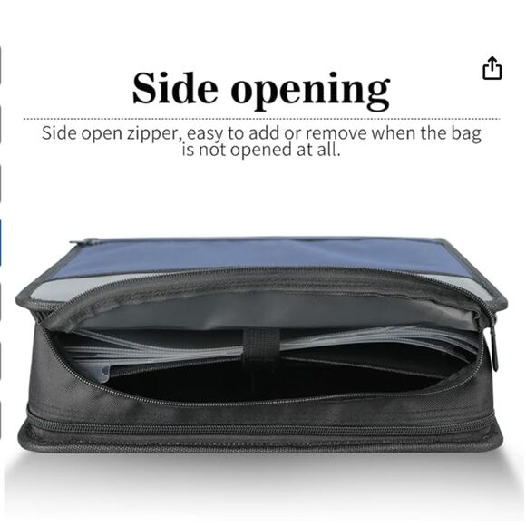 3 Inch 3-Ring Binder with Zipper, Expanding Folders and Shoulder Straps & Handle - Picture 2 of 4